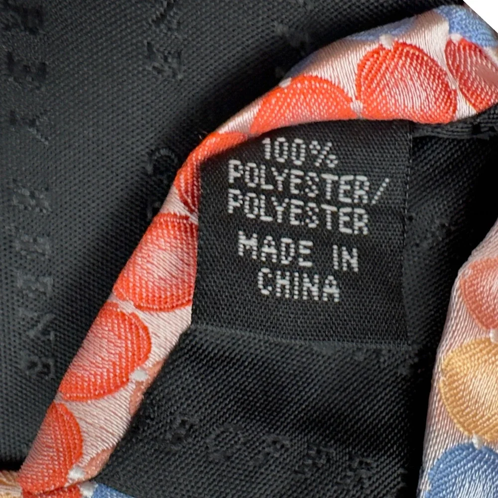 Geoffrey‎ Beene Vintage Dress Tie Bold Multi Geometric Circle Pattern 59